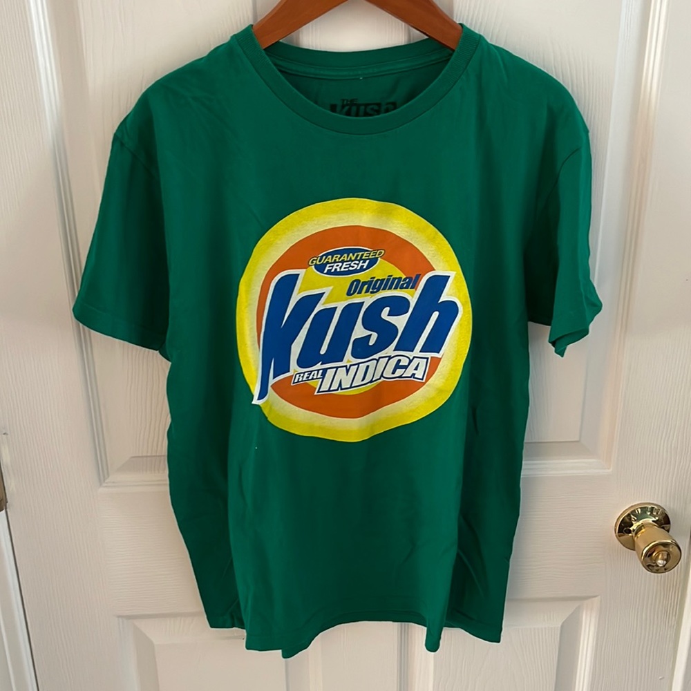 The Kush Brand medium green t shirt